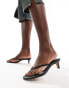 Фото #3 товара Mango mini heel with thick toe strap in black