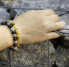 Beaded bracelet made of lava stone and jasper MINK59