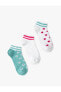 Çiçekli 3'lü Soket Çorap Seti Çok Renkli