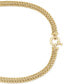 ფოტო #4 პროდუქტის Swiss Blue Topaz Weave Link 18" Collar Necklace (10-1/2 ct. t.w.) in 14k Gold-Plated Sterling Silver