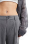 Фото #8 товара Stradivarius tailored wide leg dad trouser in grey