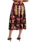 ფოტო #2 პროდუქტის Women's Printed Studded Cotton A-Line Skirt