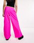 COLLUSION low rise wide leg parachute pant in hot pink