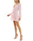 ფოტო #7 პროდუქტის Juniors' Belted Ruffled Chiffon Skater Dress