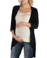 Elbow Length Sleeve Maternity Open Cardigan