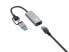 LevelOne Adapter USB-C -> RJ45 10/100/1000 USB-A 3.0 gr - Adapter - Digital