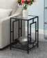 15.75" Town Square Metal End Table with Shelf