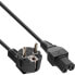 Фото #2 товара InLine Power cable - CEE7/7 angled to C15 straight - 3 x 1mm² - black - 3m