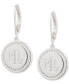 Logo Drop Earrings in Sterling Silver