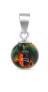 Фото #1 товара Modern silver pendant with colored synthetic opal PT110WBC