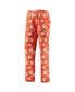 ფოტო #2 პროდუქტის Women's Orange, White Clemson Tigers Flagship Long Sleeve T-shirt and Pants Sleep Set