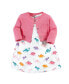 Фото #1 товара Toddler Girls Cotton Dress and Cardigan Set, Cute-A-Saurus