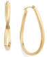 ფოტო #1 პროდუქტის Twist Hoop Earrings in 10k Gold