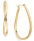 ფოტო #1 პროდუქტის Twist Hoop Earrings in 10k Gold