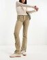 ONLY cord flared trousers in taupe Серо-коричневый, EU 38 - EU38 - фото #1