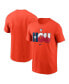 Фото #1 товара Men's Orange Houston Astros Wordmark Local Team T-shirt