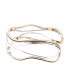 Фото #4 товара Fresh Genuine Bronze and Sterling Silver Abstract Cuff Bracelet
