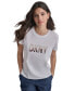 Фото #1 товара Футболка женская DKNY с логотипом Cityscape и стразами