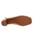 Trotters Monique T2002-143 Womens Beige Wide Leather Slingback Heels Shoes 6