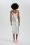 Fitted Askılı Maxi Parlak Elbise B5493ax23au