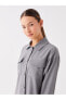 Düz Uzun Kollu Oversize Kadın Gömlek Ceket