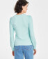 Women's Long-Sleeve Button-Shoulder Knit Top, Created for Macy's