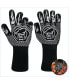 Фото #2 товара Heat Resistant Thick Aramid Fiber Oven Gloves Mitts with Non-Slip Grip - Resistant up to 1472°F