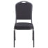 Фото #3 товара Hercules Series Crown Back Stacking Banquet Chair In Black Patterned Fabric - Silver Vein Frame