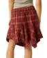 Фото #2 товара Women's Xia Plaid Handkerchief-Hem Mini Skirt