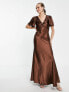 Фото #4 товара Little Mistress tea dress in chocolate