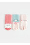 LCW baby Baskılı Kız Bebek Soket Çorap 3'lü