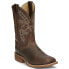 Фото #2 товара Justin Boots Bender 11" Square Toe Cowboy Mens Brown BR5348