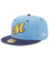 Фото #2 товара Men's Light Blue Montgomery Biscuits Authentic Collection Alternate Logo 59FIFTY Fitted Hat