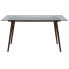 Фото #1 товара Meriden 31.5" X 55" Rectangular Solid Walnut Wood Table With Clear Glass Top