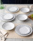 Фото #14 товара Satin Flourish 4 Piece Dinner Plate Set, Service for 4