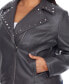 Фото #2 товара Plus Size Faux Leather Jacket
