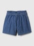 Kids High Rise Paperbag Denim Shorts XS - фото #5