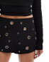 ASOS DESIGN eyelet hotpants in black Черный, 38 - фото #5