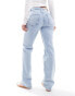 Stradivarius STR straight leg jean with stretch in light blue