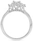 ფოტო #4 პროდუქტის Diamond Three Stone Twist Shank Ring (1 ct. t.w.) in 14k White Gold