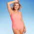 Фото #2 товара Women's Medium Coverage Racerback One Piece Swimsuit - Kona Sol Coral Pink XL