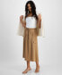ფოტო #1 პროდუქტის Women's Drawstring Waist Cargo Midi Skirt, Created for Macy's