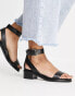 Whistles Campbell mid block sandal in black