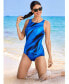Фото #4 товара Women's High-Neck One-Piece Swimsuit