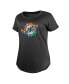 ფოტო #2 პროდუქტის Women's Charcoal Miami Dolphins 2024 NFL Draft T-Shirt