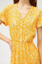 Kadın Sarı Desenli Elbise