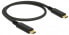 Delock 83043 - 0.5 m - USB C - USB C - USB 2.0 - 480 Mbit/s - Black