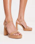 Фото #8 товара Stradivarius heeled platform sandal in tan