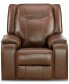 Фото #6 товара Hansley 39" Zero Gravity Leather Power Recliner, Created for Macy's