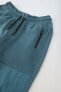 Фото #3 товара Комбинированные брюки из мягкой ткани ZARA